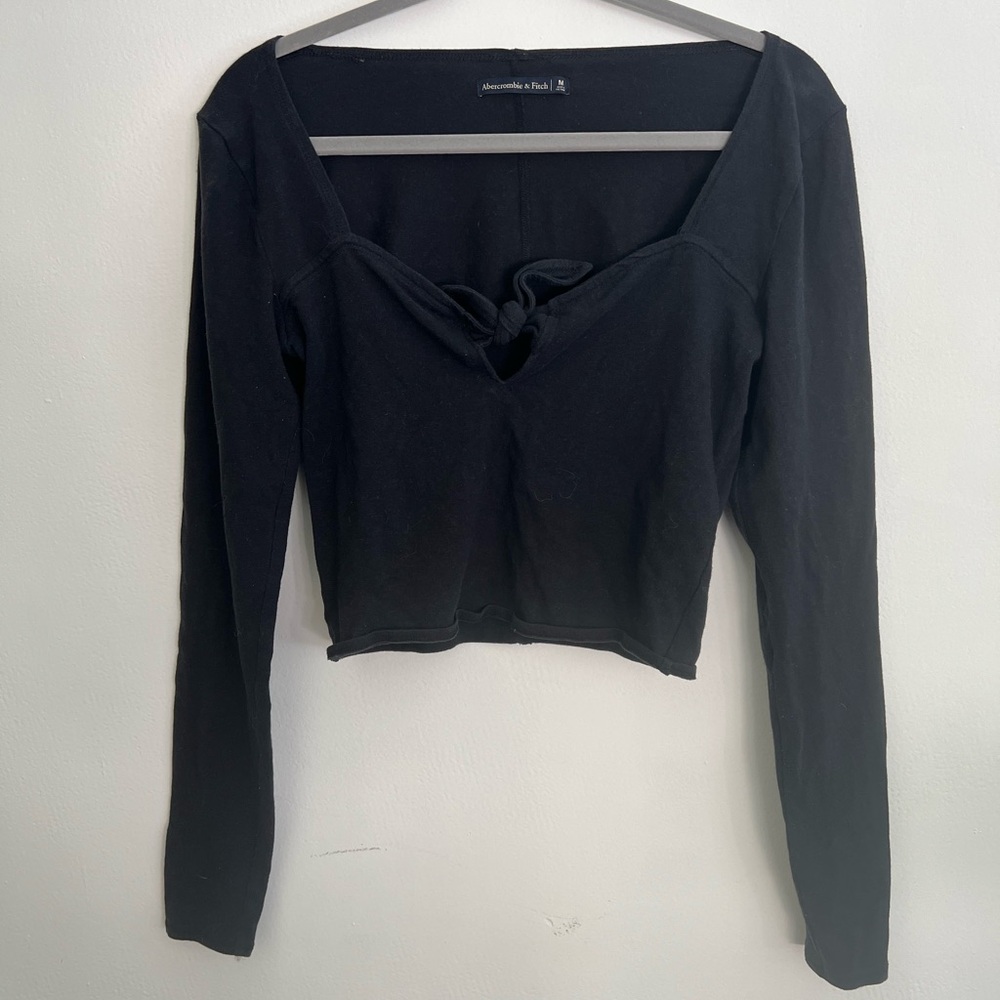 A&F Black Long Sleeve Top